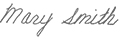 Mary Smith Signature